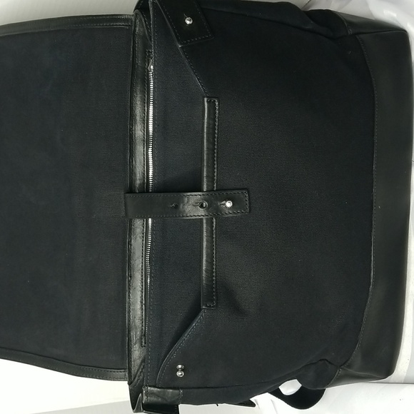 SHINOLA FLAP MESSENGER BAG IN BLACK/CANVAS-LEATHER - Picture 9 of 10